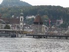 IMG_4158 Seebrück (the low bridge in front) with the roof of the Kapellbrücke and its tower behind.JPG