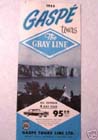 1955 - grayline tours brochure of gaspe,quebec