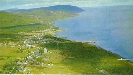 gaspe grande vallee aerial view